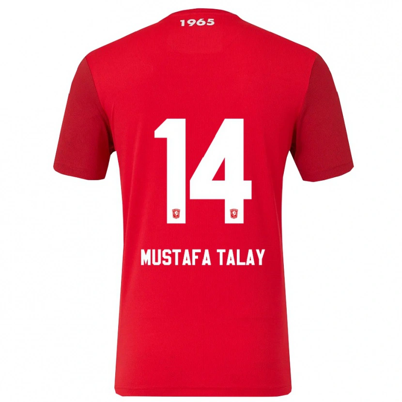 Danxen Dames Kaan Mustafa Talay #14 Rood Wit Thuisshirt Thuistenue 2025/26 T-Shirt