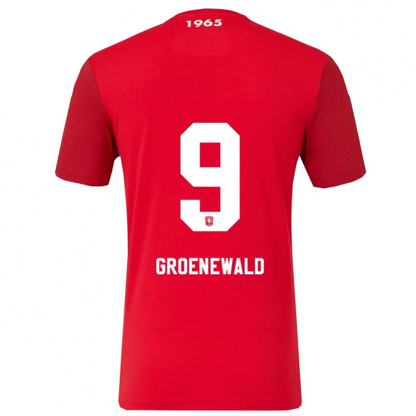 Danxen Dames Nigel Groenewald #9 Rood Wit Thuisshirt Thuistenue 2025/26 T-Shirt
