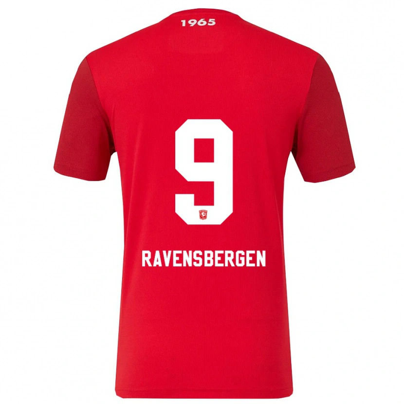 Danxen Dames Jaimy Ravensbergen #9 Rood Wit Thuisshirt Thuistenue 2025/26 T-Shirt