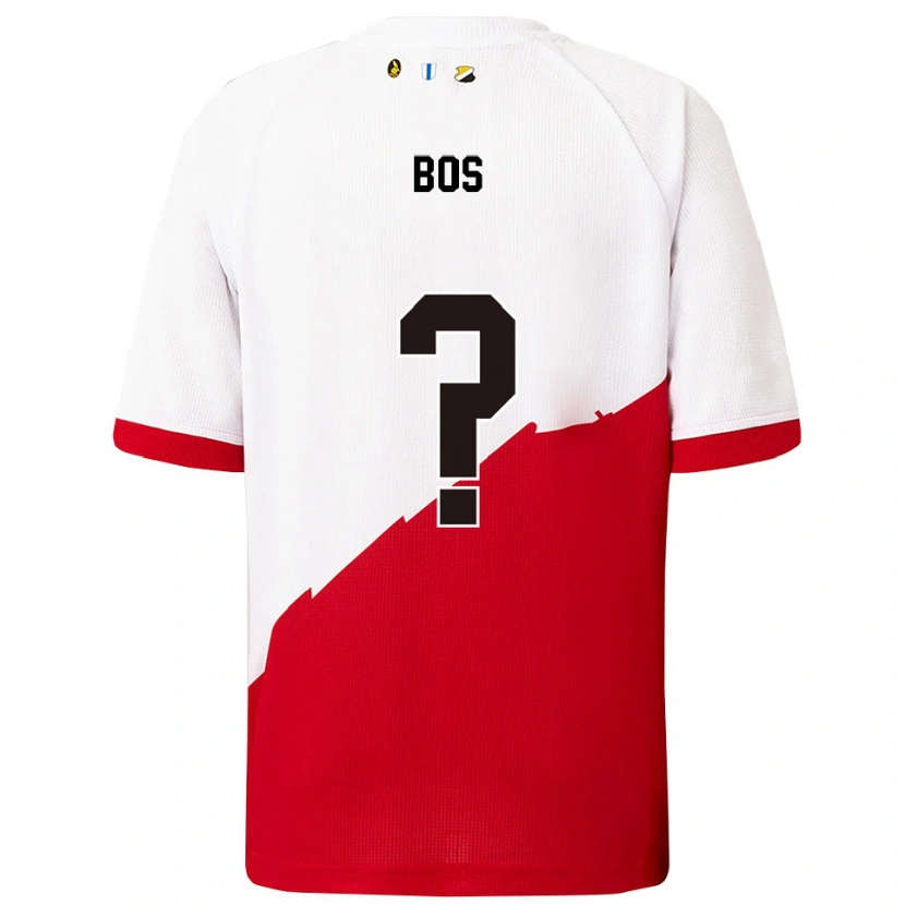 Danxen Dames Torben Bos #0 Wit Rood Thuisshirt Thuistenue 2025/26 T-Shirt