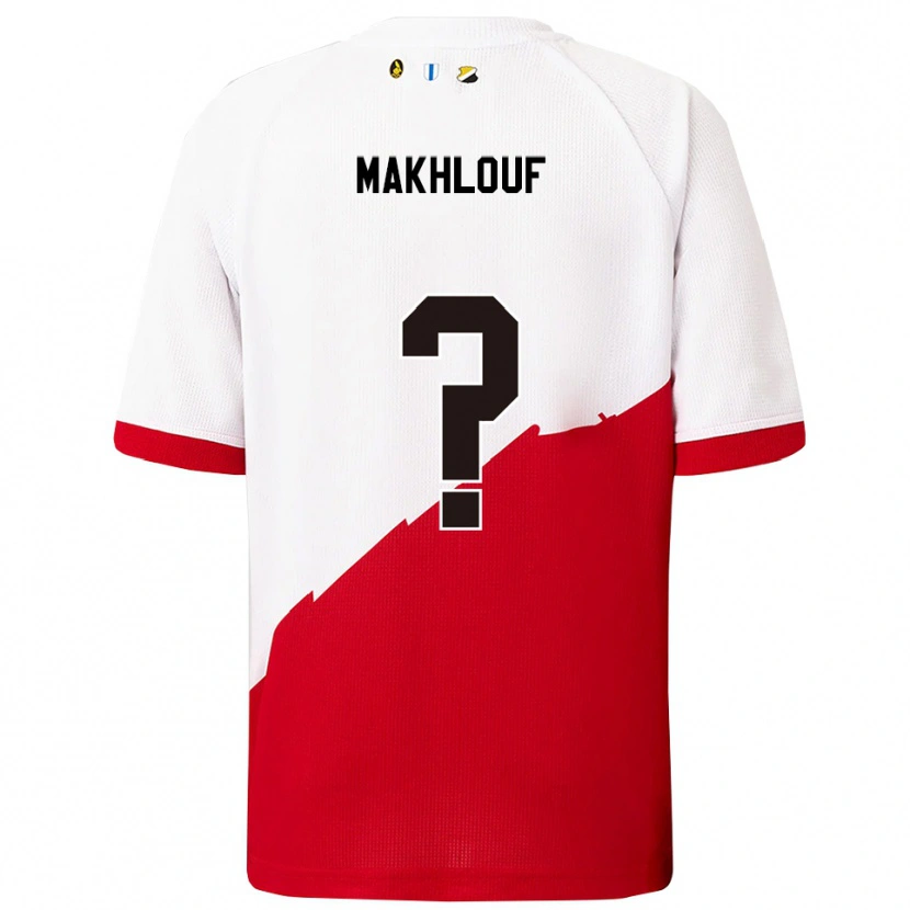 Danxen Dames Yassir Makhlouf #0 Wit Rood Thuisshirt Thuistenue 2025/26 T-Shirt