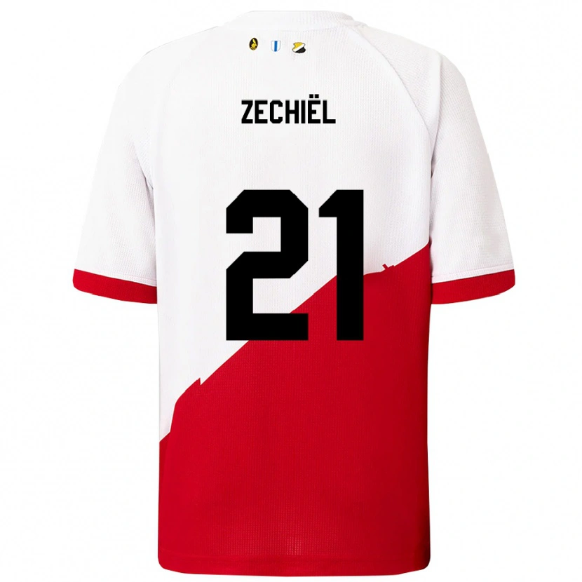 Danxen Dames Gjivai Zechiël #21 Wit Rood Thuisshirt Thuistenue 2025/26 T-Shirt