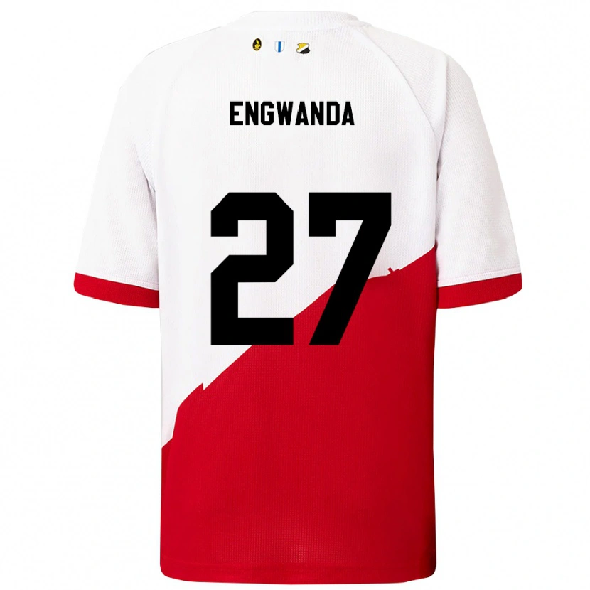 Danxen Dames Alonzo Engwanda #27 Wit Rood Thuisshirt Thuistenue 2025/26 T-Shirt