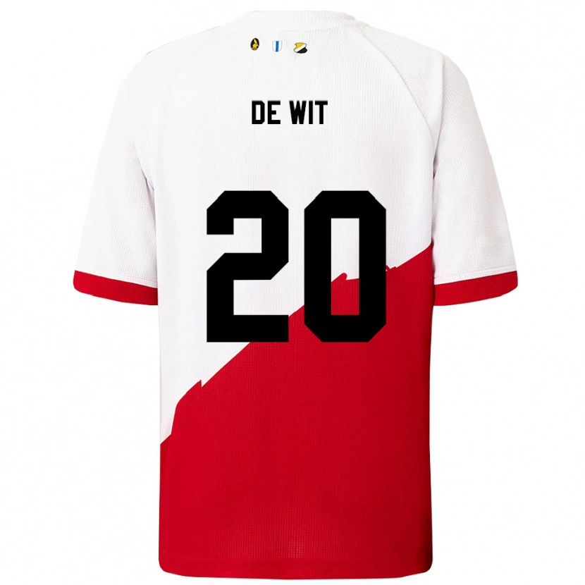 Danxen Dames Dani De Wit #20 Wit Rood Thuisshirt Thuistenue 2025/26 T-Shirt