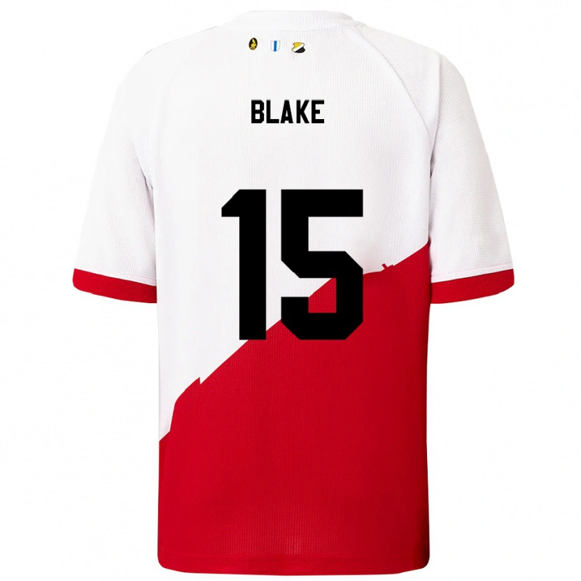 Danxen Dames Adrian Blake #15 Wit Rood Thuisshirt Thuistenue 2025/26 T-Shirt
