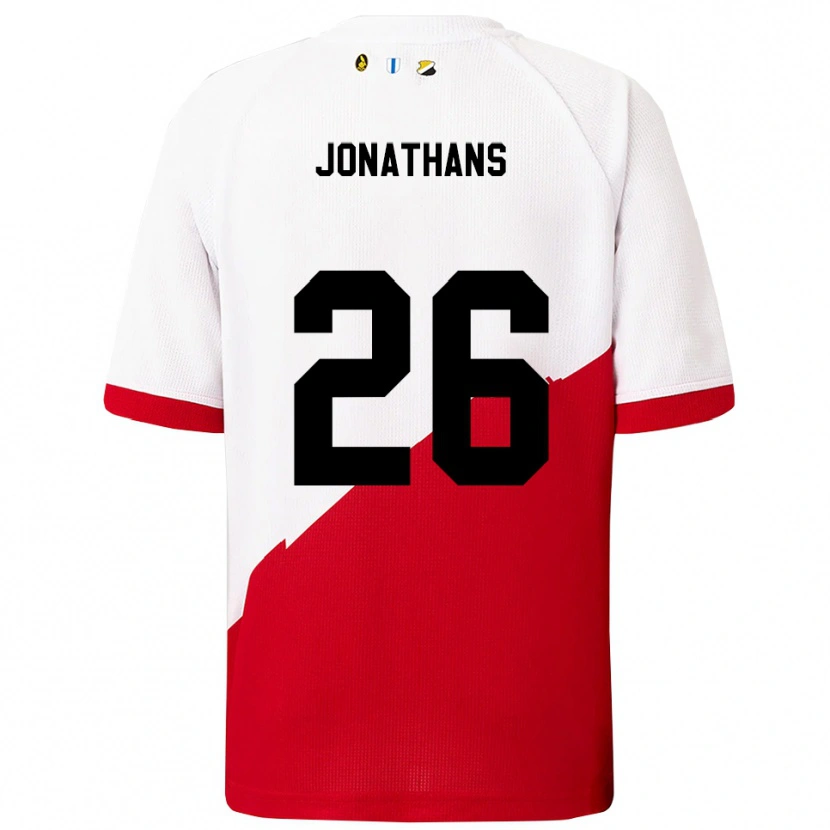 Danxen Dames Miliano Jonathans #26 Wit Rood Thuisshirt Thuistenue 2025/26 T-Shirt