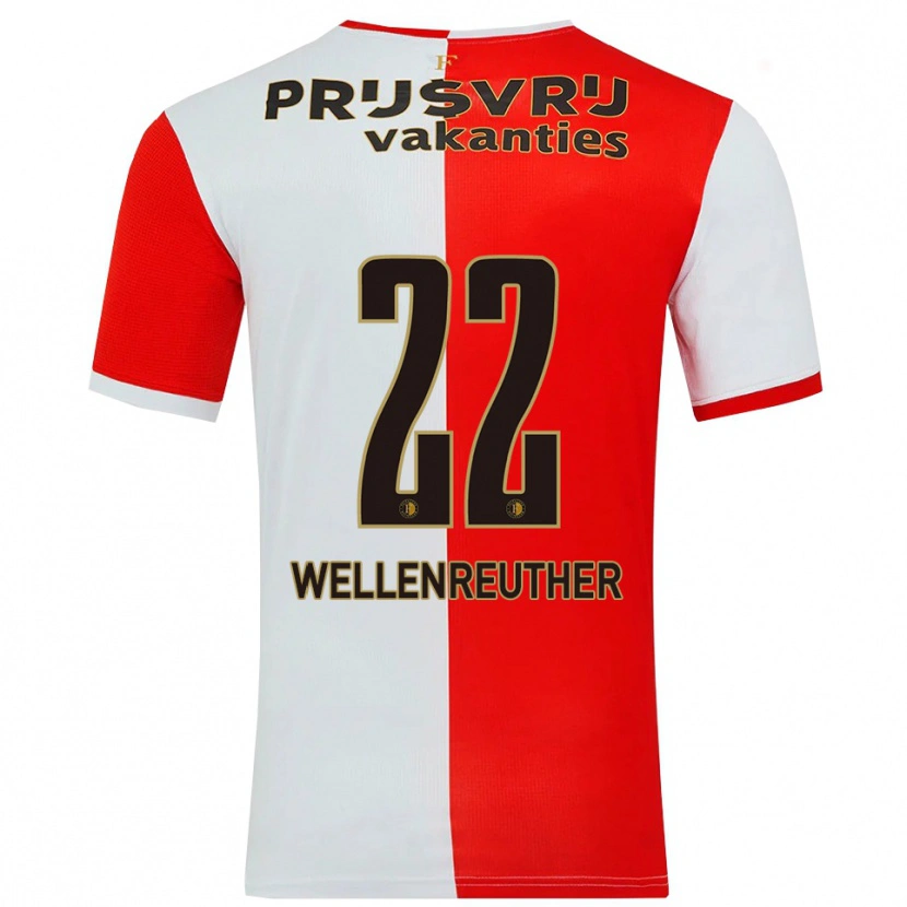 Danxen Dames Timon Wellenreuther #22 Rood Wit Thuisshirt Thuistenue 2025/26 T-Shirt