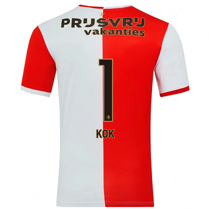 Danxen Dames Stefan Kok #1 Rood Wit Thuisshirt Thuistenue 2025/26 T-Shirt