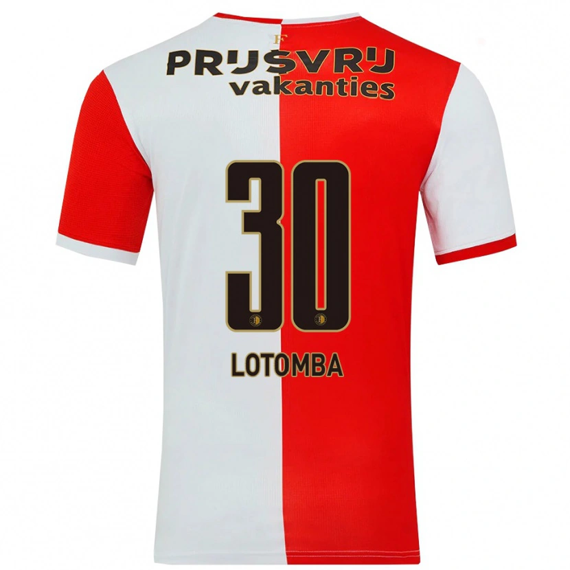 Danxen Dames Jordan Lotomba #30 Rood Wit Thuisshirt Thuistenue 2025/26 T-Shirt