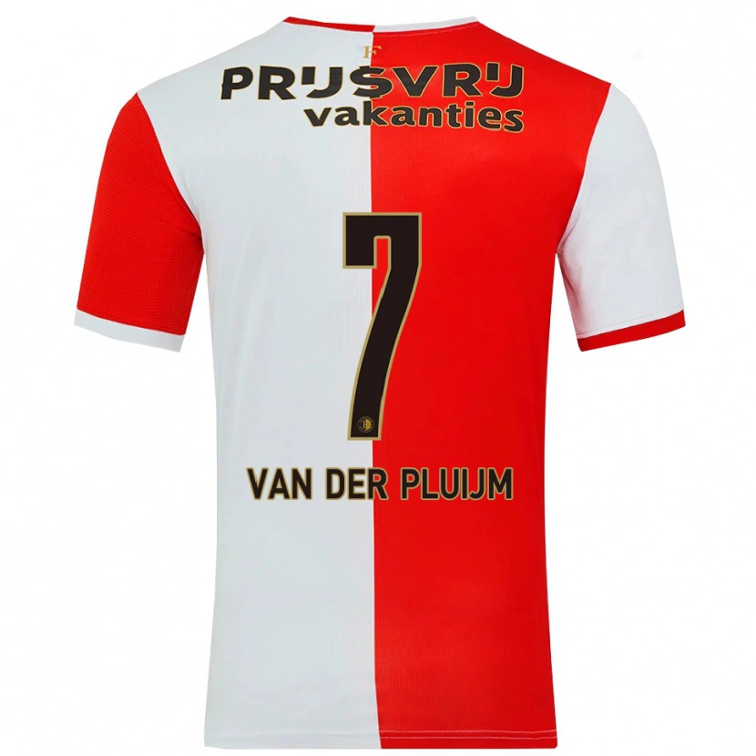 Danxen Dames Marvin Van Der Pluijm #7 Rood Wit Thuisshirt Thuistenue 2025/26 T-Shirt