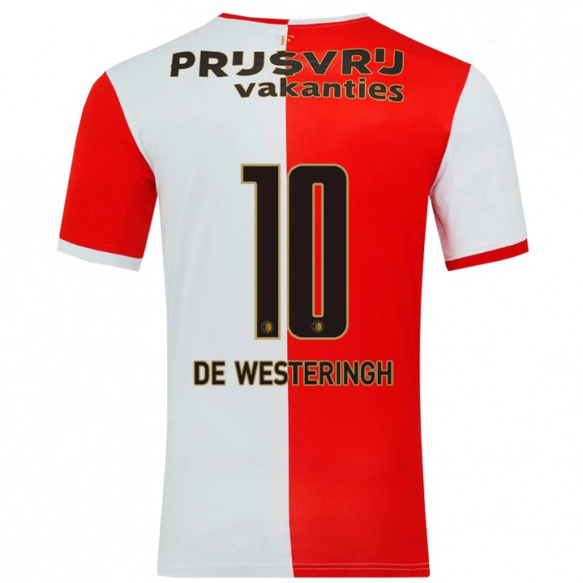 Danxen Dames Kirsten Van De Westeringh #10 Rood Wit Thuisshirt Thuistenue 2025/26 T-Shirt