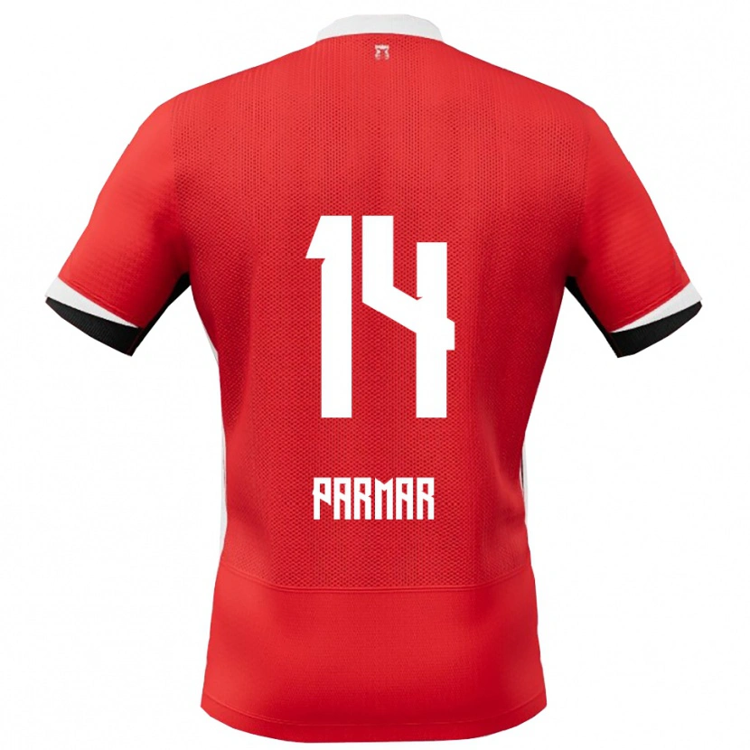 Danxen Dames Aryan Parmar #14 Rood Wit Thuisshirt Thuistenue 2025/26 T-Shirt