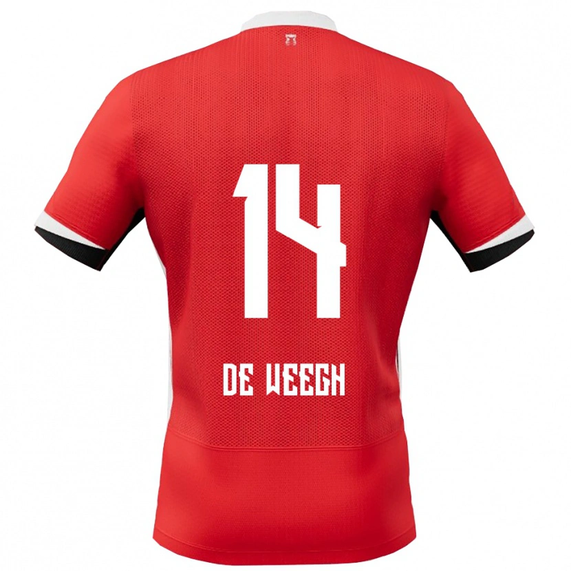 Danxen Dames Bo Op De Weegh #14 Rood Wit Thuisshirt Thuistenue 2025/26 T-Shirt