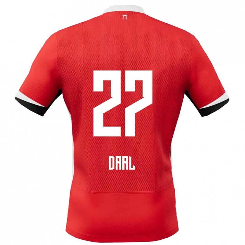 Danxen Dames Ro-Zangelo Daal #27 Rood Wit Thuisshirt Thuistenue 2025/26 T-Shirt