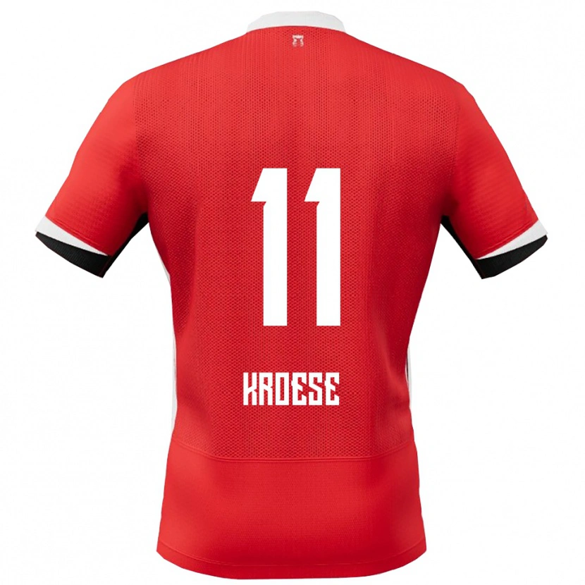 Danxen Dames Fieke Kroese #11 Rood Wit Thuisshirt Thuistenue 2025/26 T-Shirt