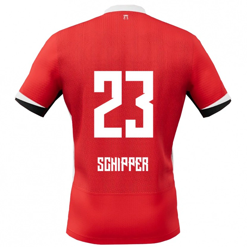 Danxen Dames Jur Schipper #23 Rood Wit Thuisshirt Thuistenue 2025/26 T-Shirt