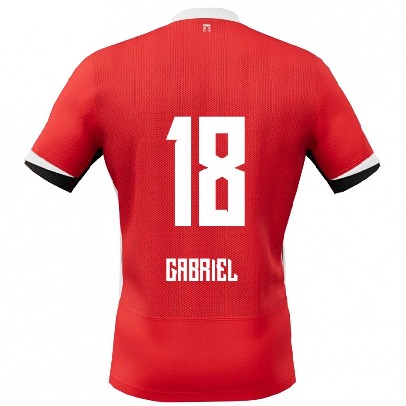 Danxen Dames Gabriel Jongens #18 Rood Wit Thuisshirt Thuistenue 2025/26 T-Shirt