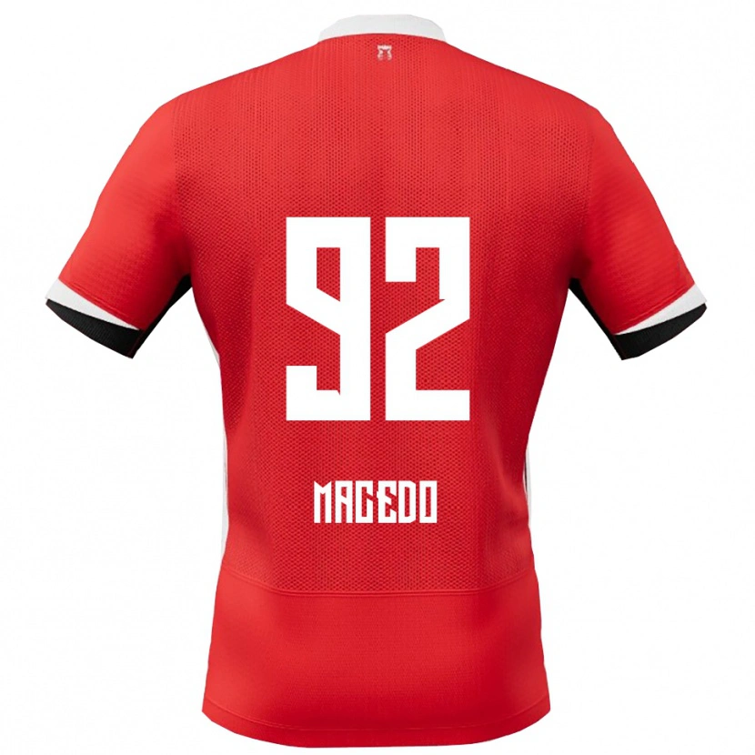 Danxen Dames Rodrigo Macedo #92 Rood Wit Thuisshirt Thuistenue 2025/26 T-Shirt