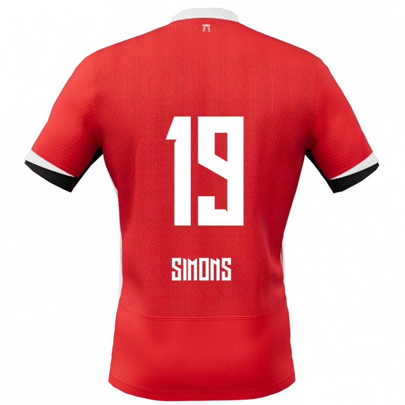 Danxen Dames Saviola Simons #19 Rood Wit Thuisshirt Thuistenue 2025/26 T-Shirt