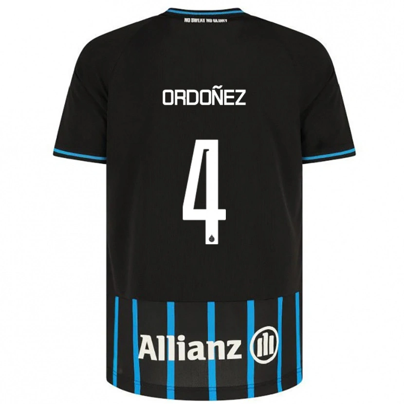 Danxen Dames Joel Ordóñez #4 Zwart Blauw Thuisshirt Thuistenue 2025/26 T-Shirt