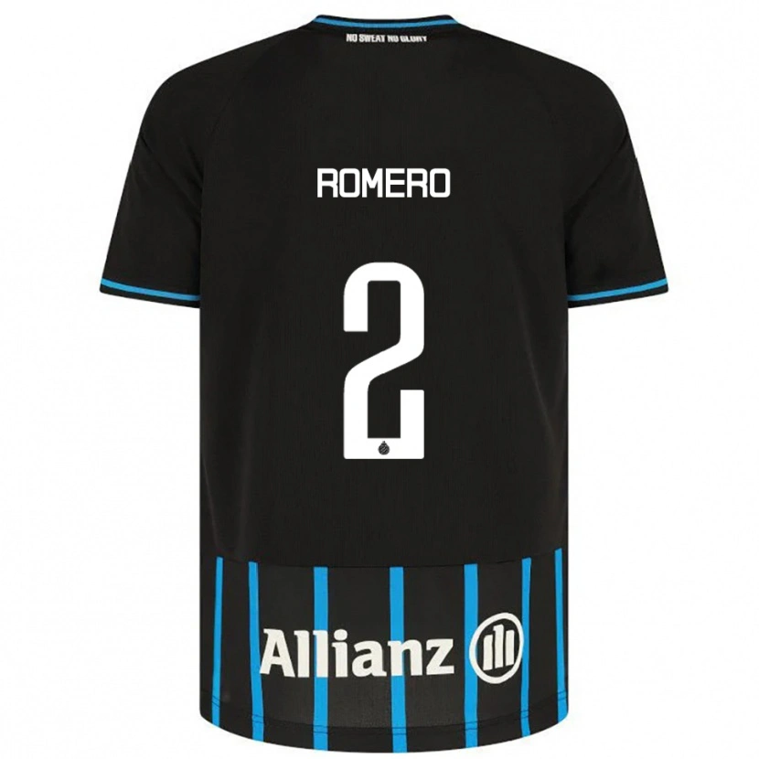 Danxen Dames Zaid Romero #2 Zwart Blauw Thuisshirt Thuistenue 2025/26 T-Shirt