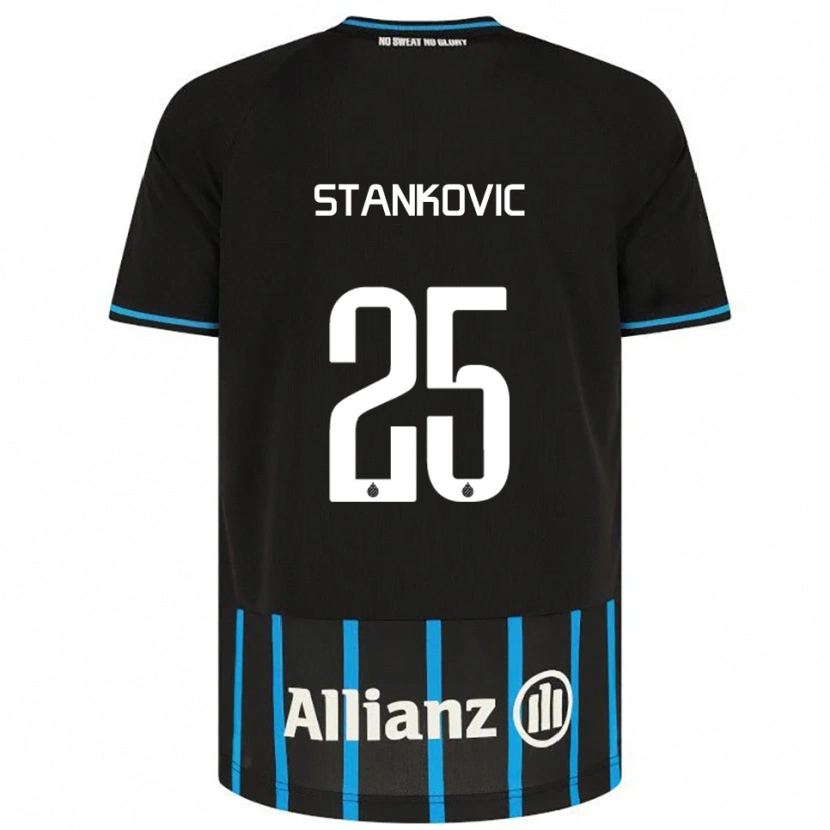 Danxen Dames Aleksandar Stanković #25 Zwart Blauw Thuisshirt Thuistenue 2025/26 T-Shirt