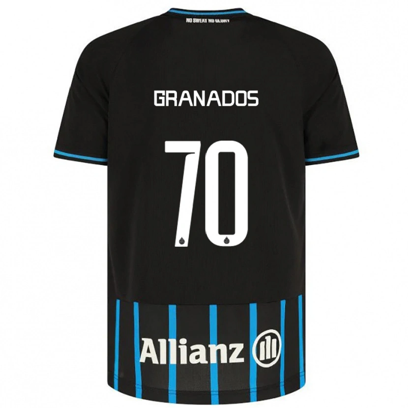Danxen Dames Alejandro Granados #70 Zwart Blauw Thuisshirt Thuistenue 2025/26 T-Shirt