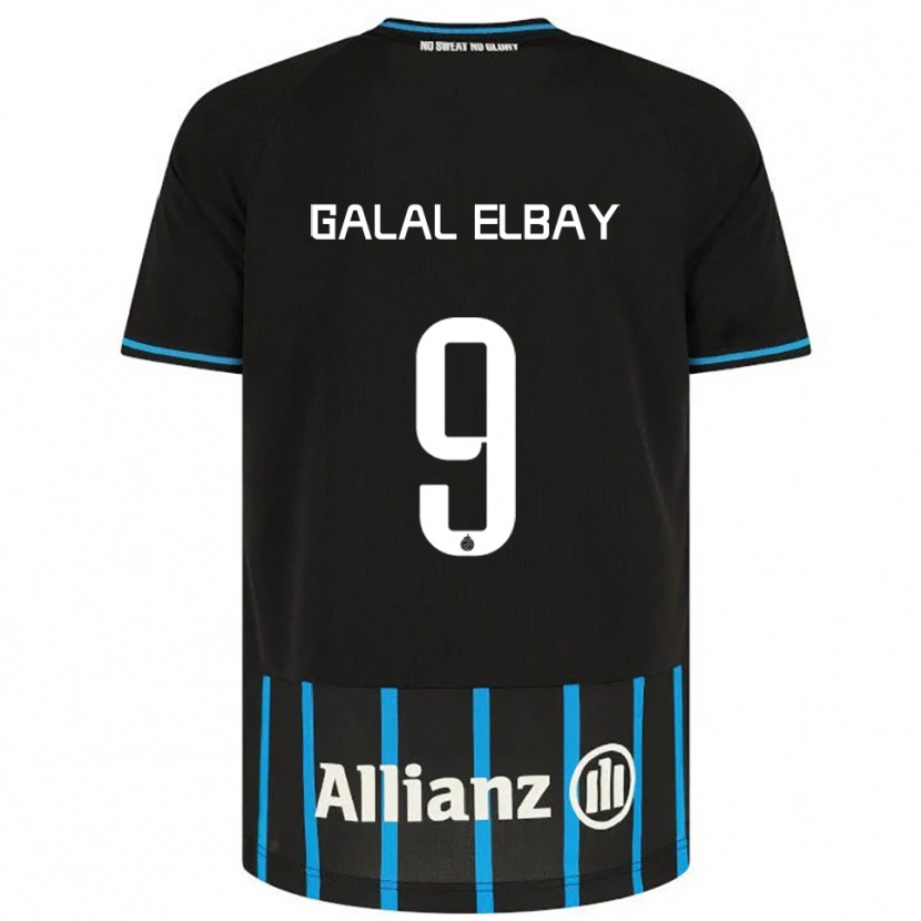 Danxen Dames Mohamed Galal Elbay #9 Zwart Blauw Thuisshirt Thuistenue 2025/26 T-Shirt