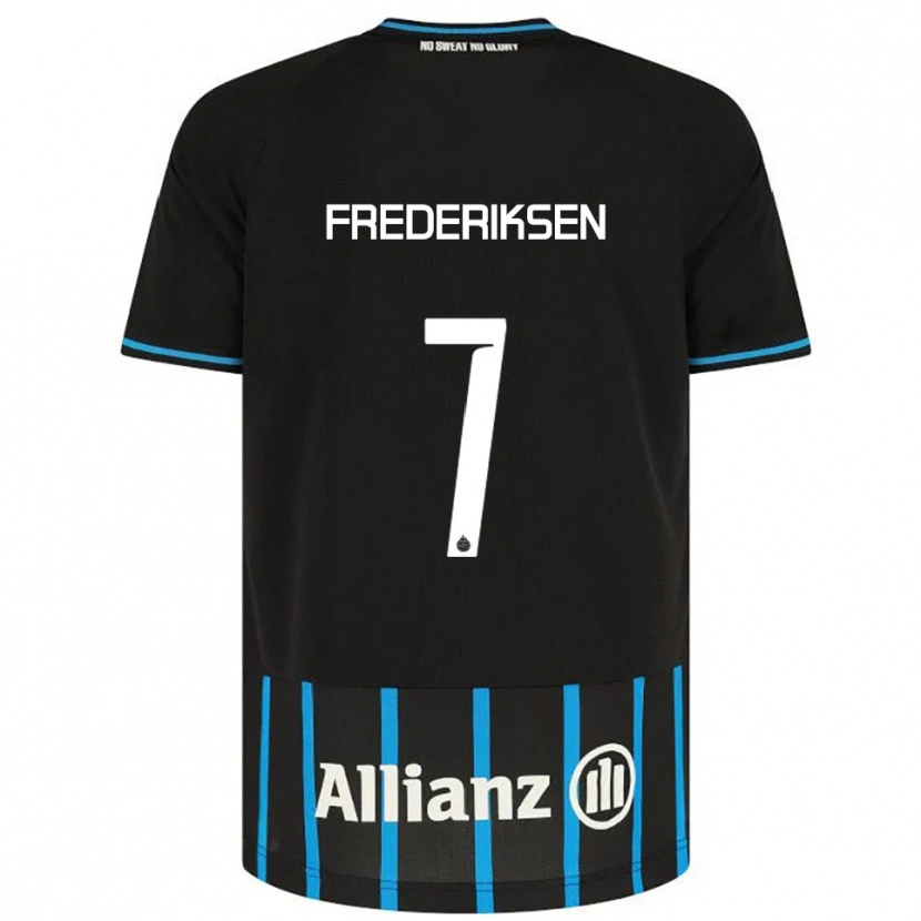 Danxen Dames Rebekka Frederiksen #7 Zwart Blauw Thuisshirt Thuistenue 2025/26 T-Shirt