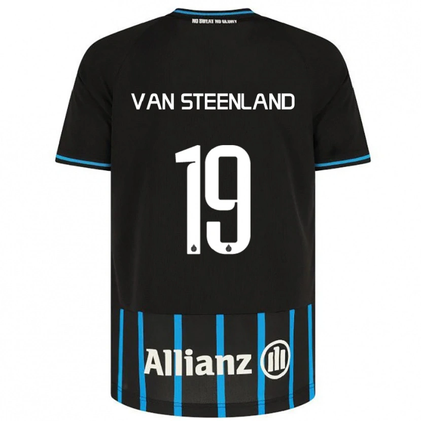 Danxen Dames Gilles Van Steenland #19 Zwart Blauw Thuisshirt Thuistenue 2025/26 T-Shirt