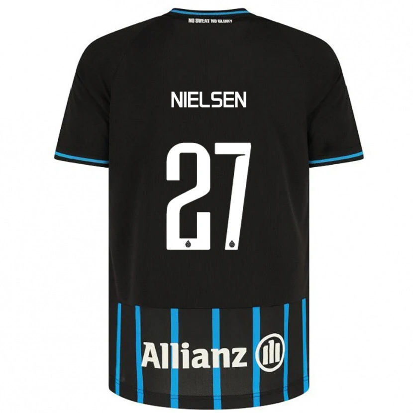 Danxen Dames Casper Nielsen #27 Zwart Blauw Thuisshirt Thuistenue 2025/26 T-Shirt