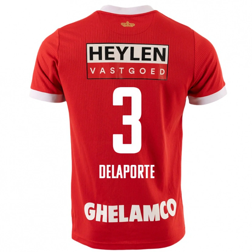 Danxen Dames Kyano Delaporte #3 Rood Wit Thuisshirt Thuistenue 2025/26 T-Shirt