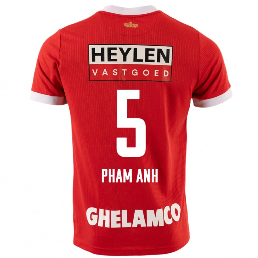 Danxen Dames Khoi Pham Anh #5 Rood Wit Thuisshirt Thuistenue 2025/26 T-Shirt