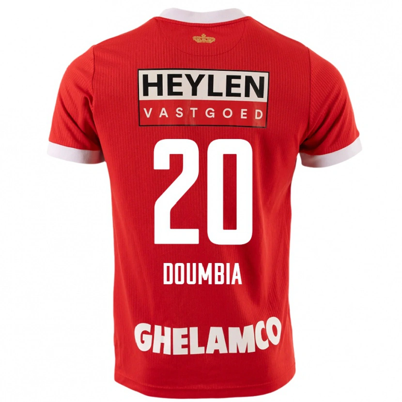 Danxen Dames Mahamadou Doumbia #20 Rood Wit Thuisshirt Thuistenue 2025/26 T-Shirt