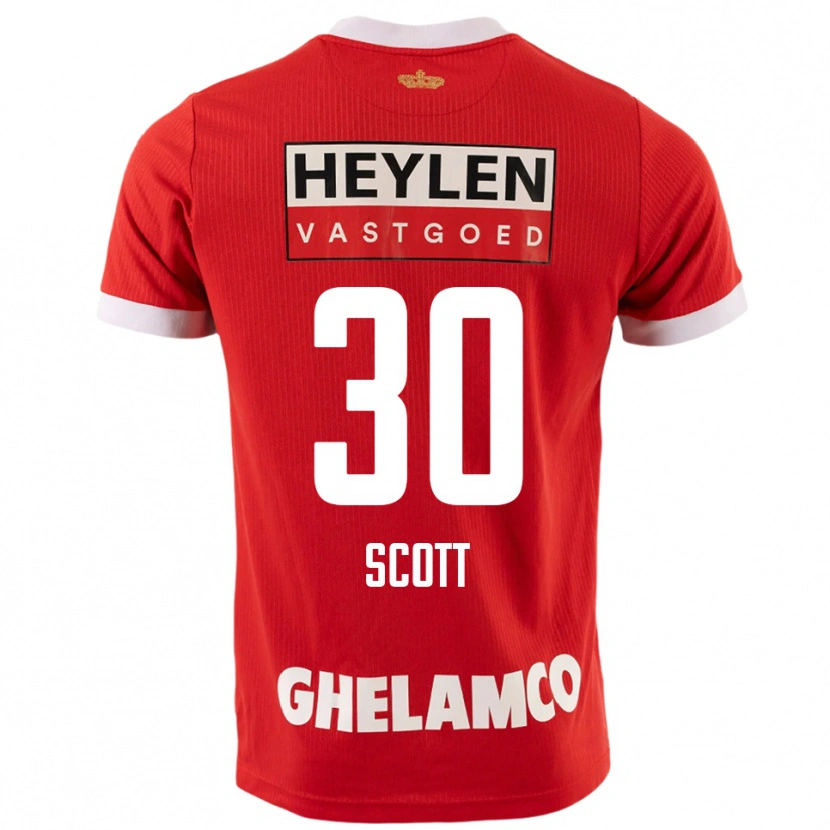 Danxen Dames Christopher Scott #30 Rood Wit Thuisshirt Thuistenue 2025/26 T-Shirt