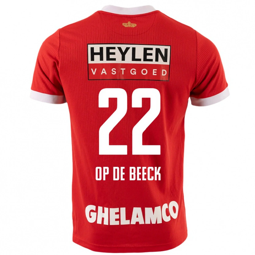 Danxen Dames Gregg Op De Beeck #22 Rood Wit Thuisshirt Thuistenue 2025/26 T-Shirt