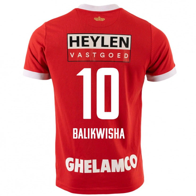 Danxen Dames Michel-Ange Balikwisha #10 Rood Wit Thuisshirt Thuistenue 2025/26 T-Shirt