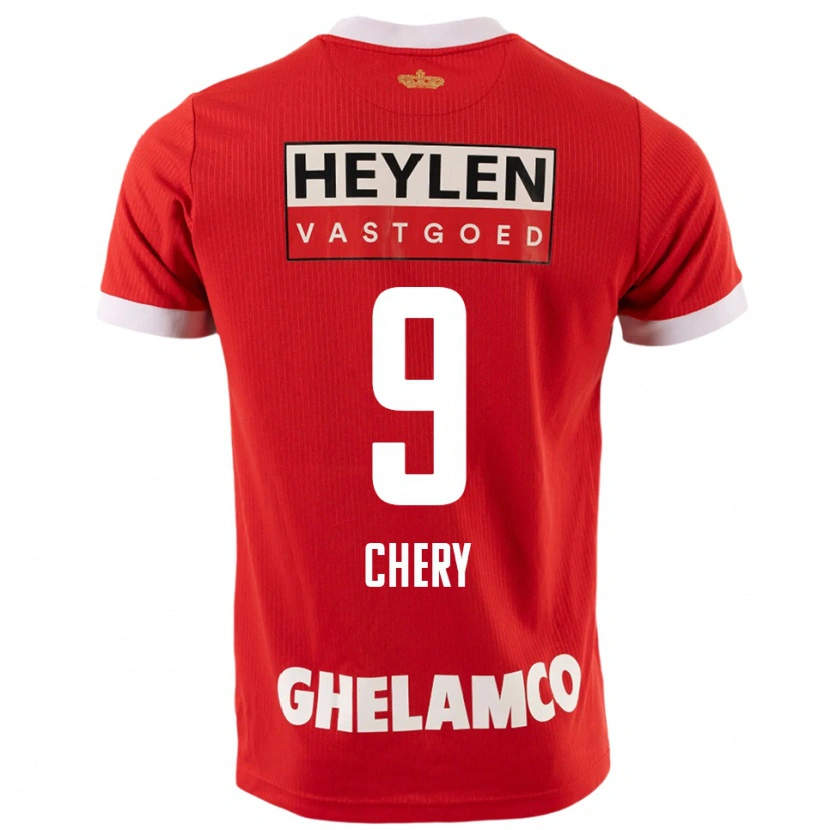 Danxen Dames Tjaronn Chery #9 Rood Wit Thuisshirt Thuistenue 2025/26 T-Shirt