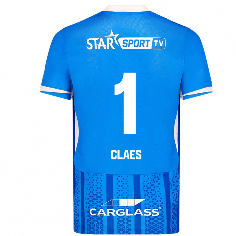 Danxen Dames Mirthe Claes #1 Blauw Wit Thuisshirt Thuistenue 2025/26 T-Shirt