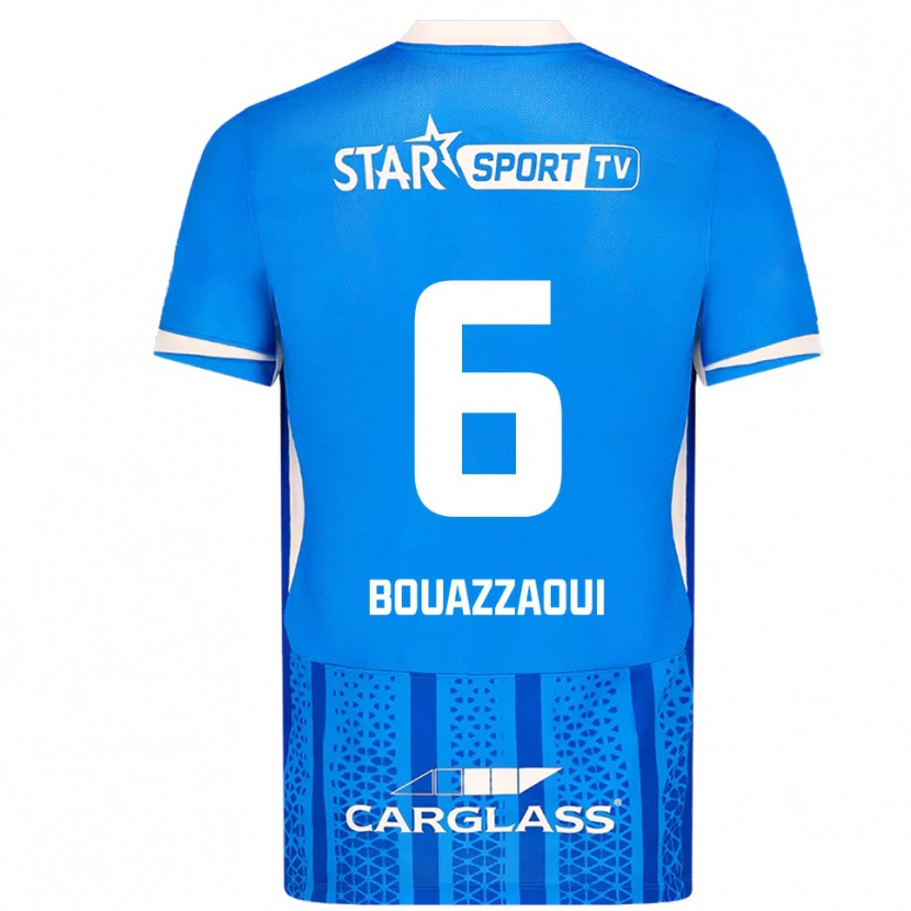 Danxen Dames Ilyas Bouazzaoui #6 Blauw Wit Thuisshirt Thuistenue 2025/26 T-Shirt