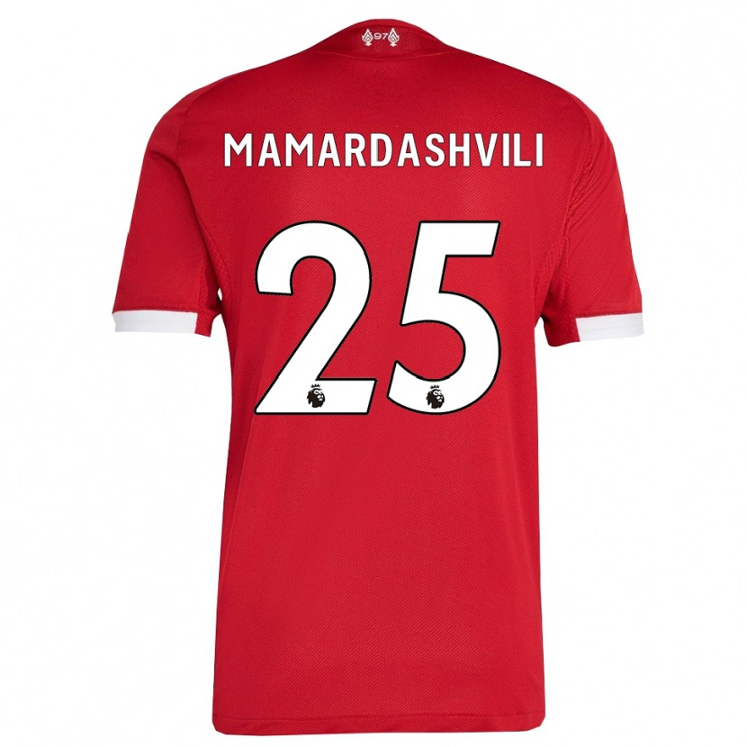 Danxen Dames Giorgi Mamardashvili #25 Rood Wit Thuisshirt Thuistenue 2025/26 T-Shirt