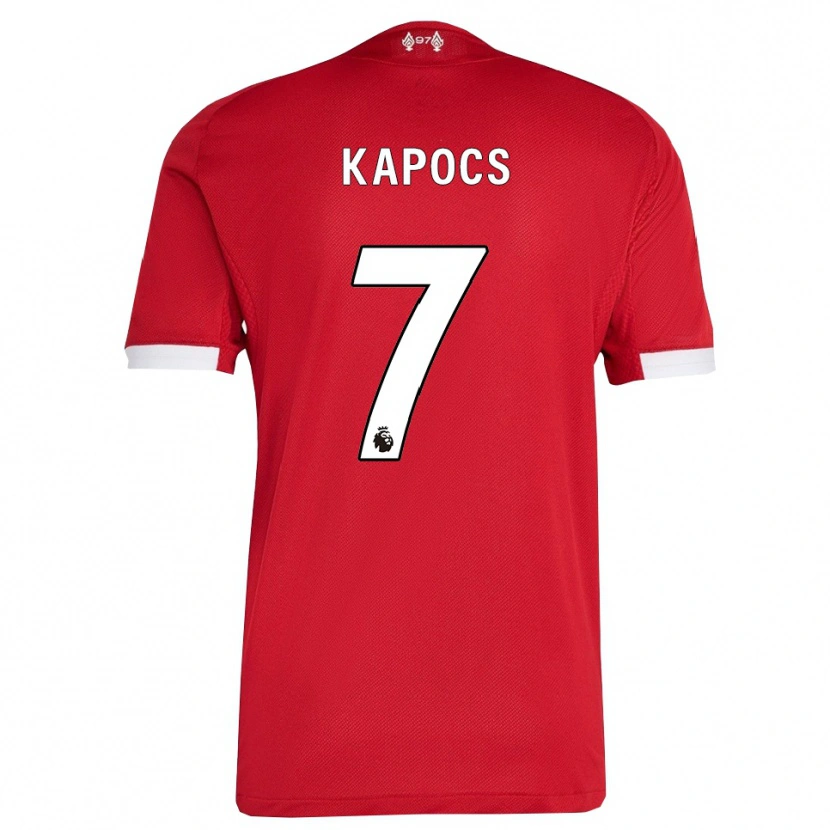 Danxen Dames Cornelia Kapocs #7 Rood Wit Thuisshirt Thuistenue 2025/26 T-Shirt