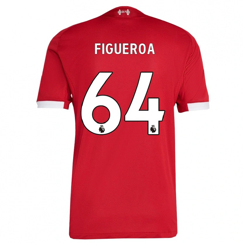 Danxen Dames Keyrol Figueroa #64 Rood Wit Thuisshirt Thuistenue 2025/26 T-Shirt