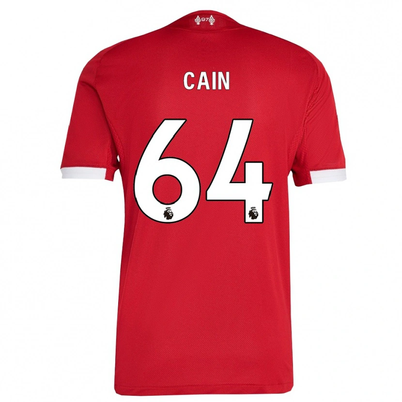 Danxen Dames Jake Cain #64 Rood Wit Thuisshirt Thuistenue 2025/26 T-Shirt