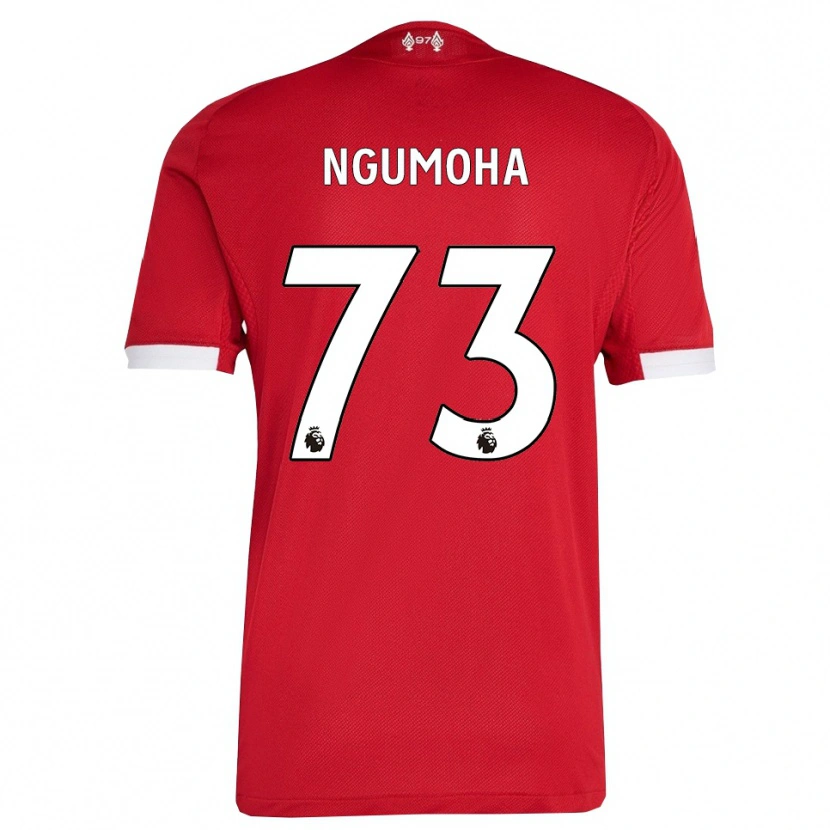 Danxen Dames Rio Ngumoha #73 Rood Wit Thuisshirt Thuistenue 2025/26 T-Shirt