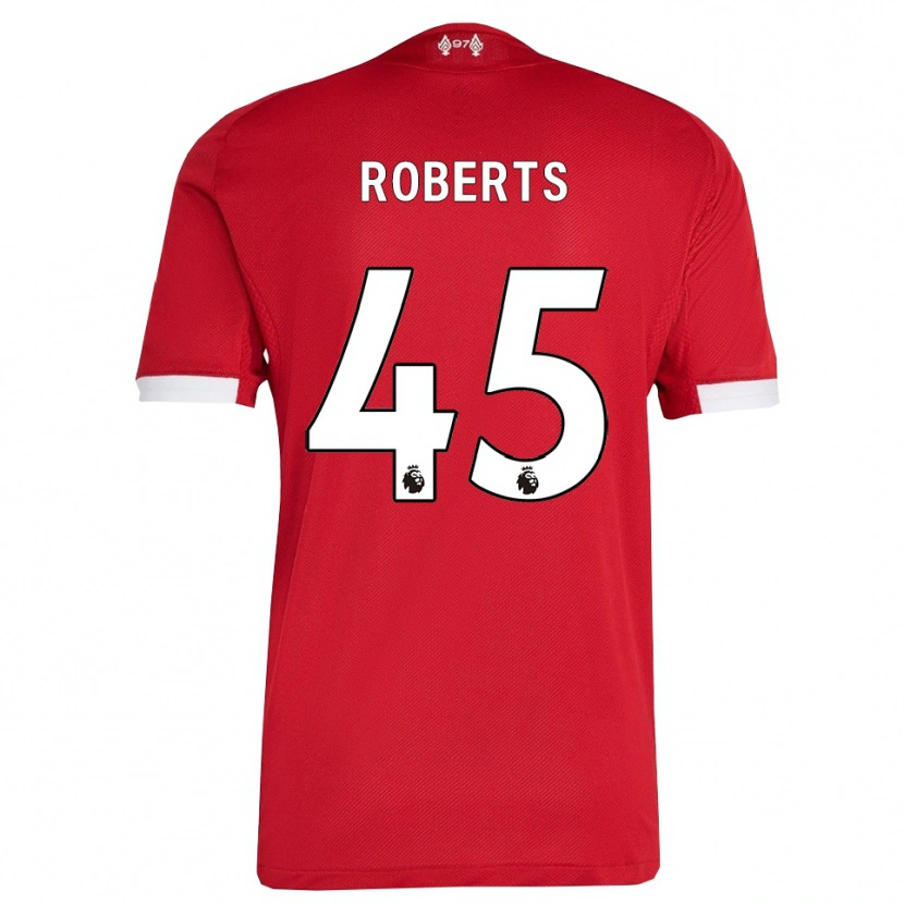 Danxen Dames Iwan Roberts #45 Rood Wit Thuisshirt Thuistenue 2025/26 T-Shirt