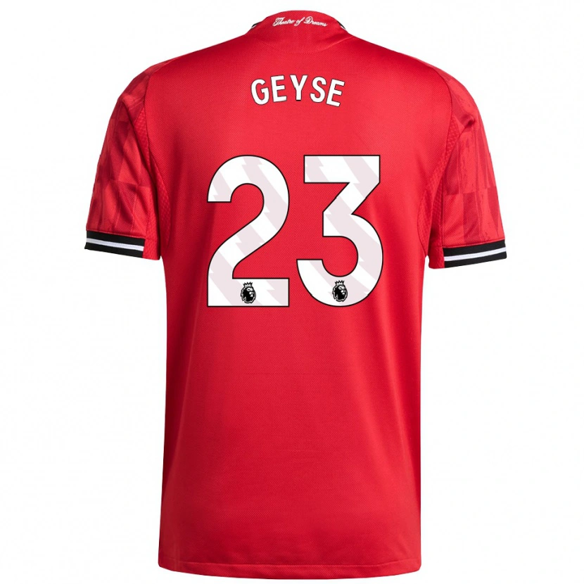 Danxen Dames Geyse Da Silva Ferreira #23 Rood Zwart Wit Thuisshirt Thuistenue 2025/26 T-Shirt