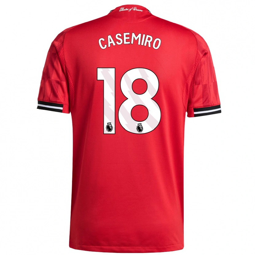 Danxen Dames Casemiro #18 Rood Zwart Wit Thuisshirt Thuistenue 2025/26 T-Shirt