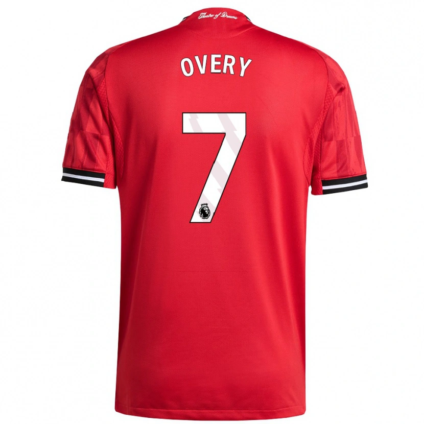 Danxen Dames James Overy #7 Rood Zwart Wit Thuisshirt Thuistenue 2025/26 T-Shirt