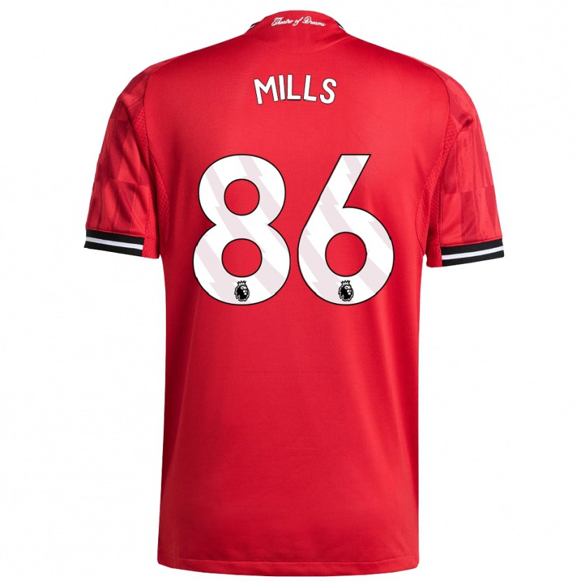 Danxen Dames Albert Mills #86 Rood Zwart Wit Thuisshirt Thuistenue 2025/26 T-Shirt
